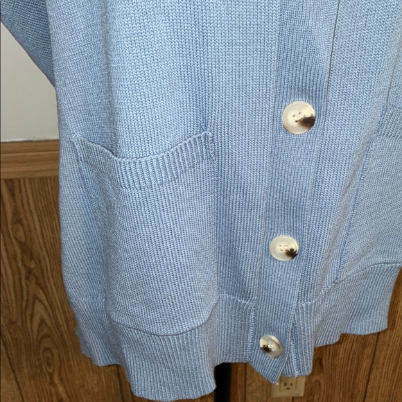 Women's Blue Button-Up Cardigan Sweater Vest Sz XL - Picture 2 of 6